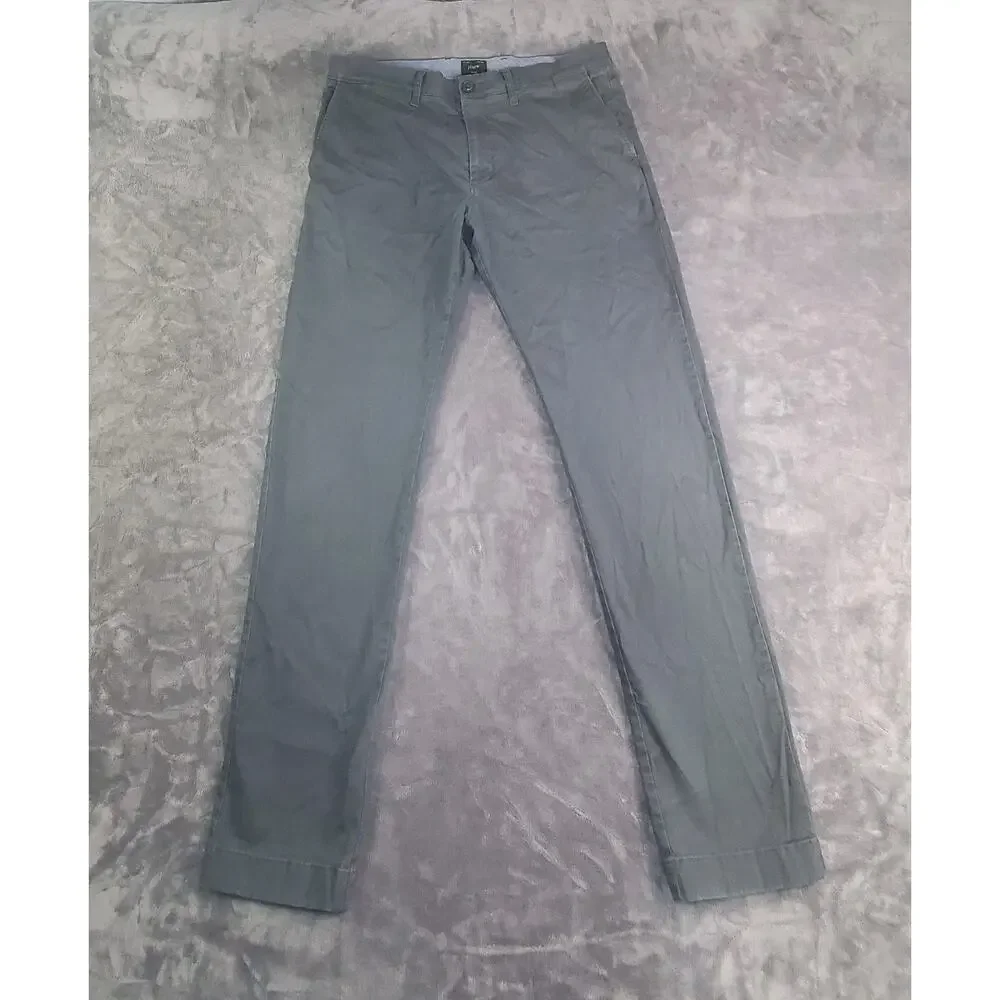 J.Crew Pants Mens Sz 32x32 Stretch 484 Chino Slim Fit Stretch Gray Casual C27-51